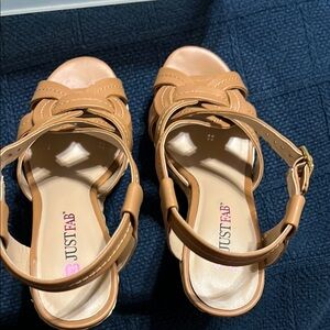 JustFab Women's Tan Sandals